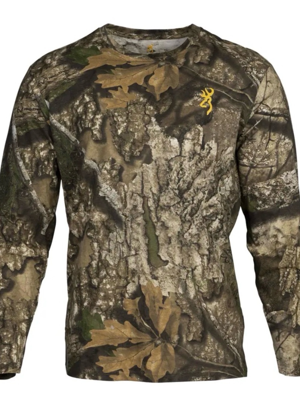 Browning Men’s XL Camo Big Game Shirt Yellow Logo Gently Used